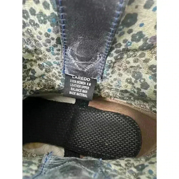 Laredo Women's Sapphyre‎ Leather Western Cowboy Booties - Round Toe - Picture 9 of 9